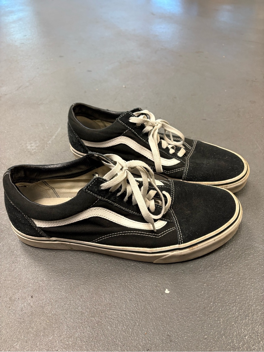Vans Black and White Old Skool Low-Top Sneakers
